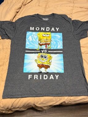 SpongeBob 'Monday vs Friday' Graphic Tee